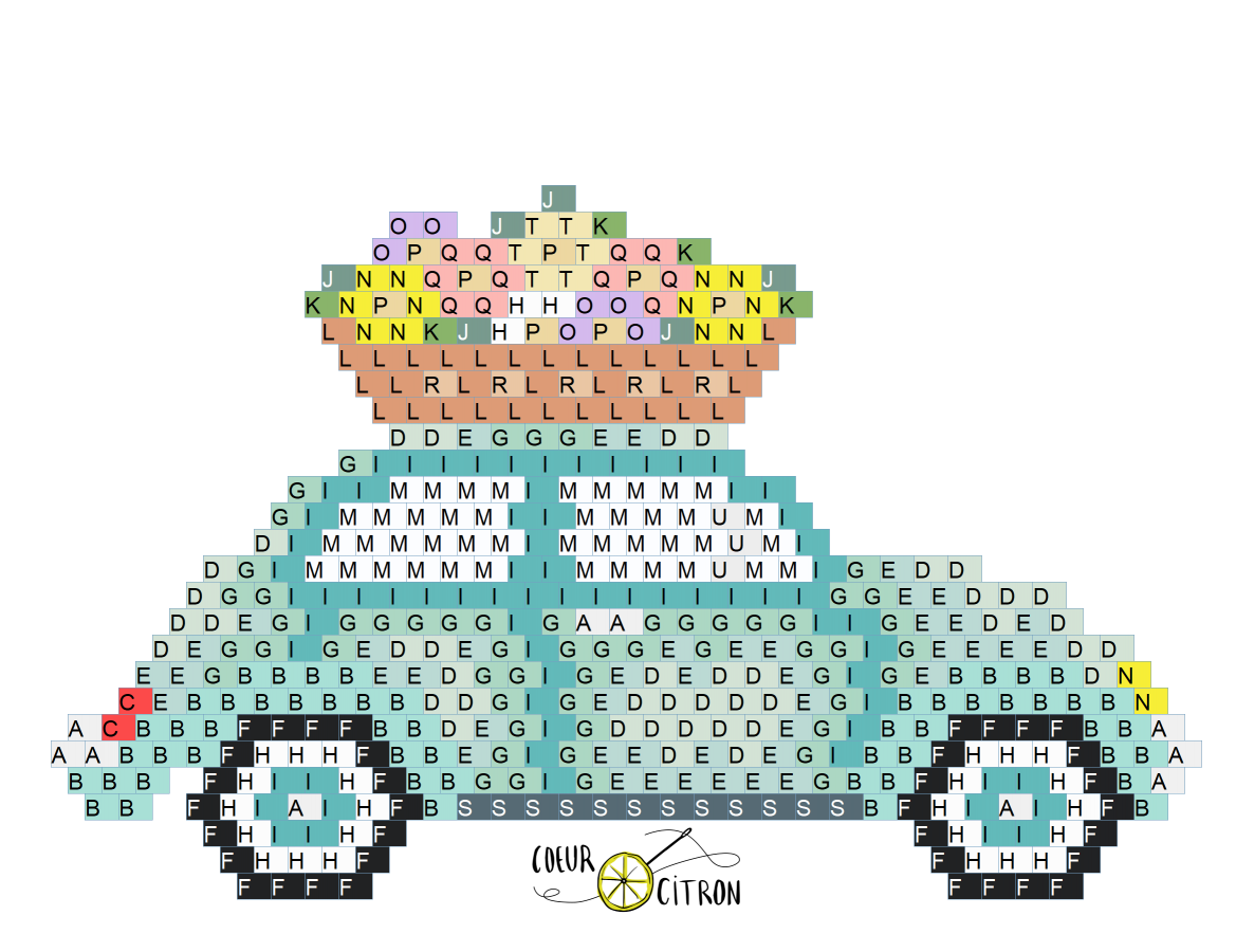 Schema Auto coccinella e cestino di fiori fatto di perline Miyuki Delicas 11/0 di Coeur Citron Schema Auto coccinella e cestino di fiori fatto di perline Miyuki Delicas 11/0 di Coeur Citron