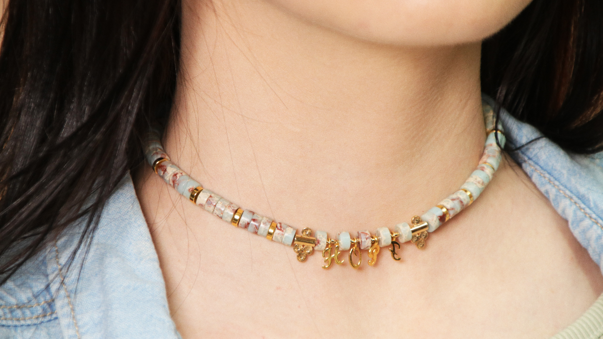 Schema Girocollo fai da te con perline heishi per il messaggio Schema Girocollo fai da te con perline heishi per il messaggio