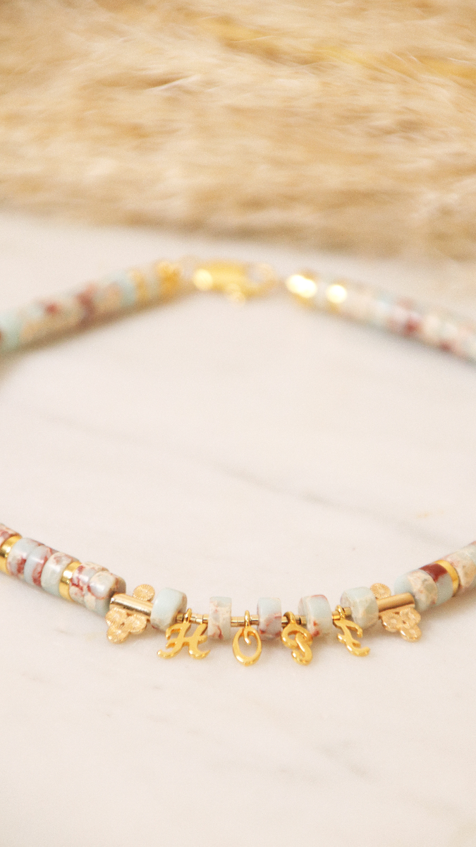 Schema Girocollo fai da te con perline heishi per il messaggio Schema Girocollo fai da te con perline heishi per il messaggio