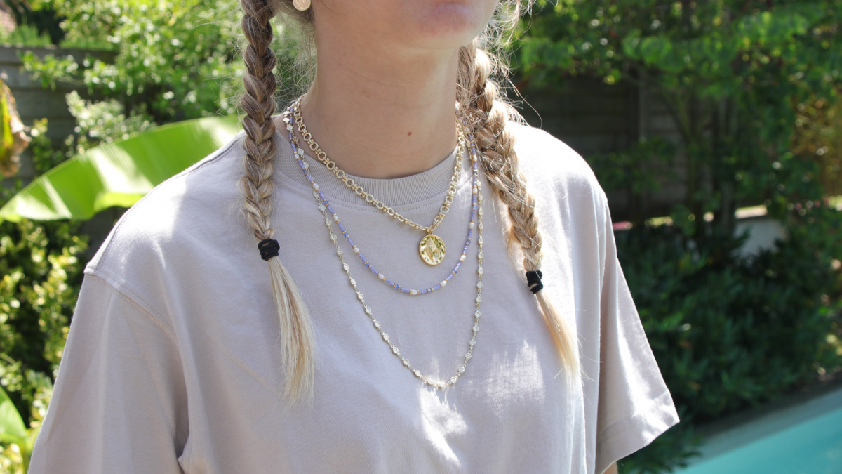 Schema Tuto Collana Multirangs con perline a strisce blu e catene fantasia Schema Tuto Collana Multirangs con perline a strisce blu e catene fantasia