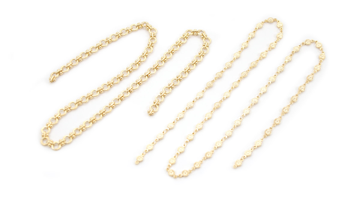 Tuto Collana Multirangs con perline a strisce blu e catene fantasia : Tappa 1 Tuto Collana Multirangs con perline a strisce blu e catene fantasia : Tappa 1