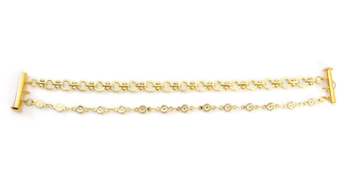 Tuto Collana Multirangs con perline a strisce blu e catene fantasia : Tappa 8 Tuto Collana Multirangs con perline a strisce blu e catene fantasia : Tappa 8