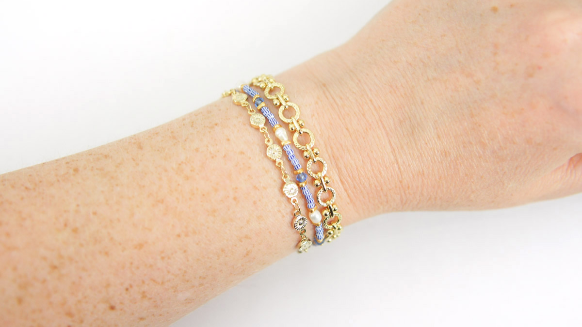 Tuto Collana Multirangs con perline a strisce blu e catene fantasia : Tappa 11 Tuto Collana Multirangs con perline a strisce blu e catene fantasia : Tappa 11