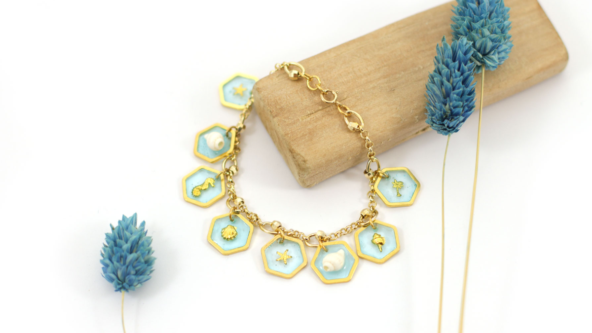 Bracciale Charm Resin holiday memories Bracciale Charm Resin holiday memories