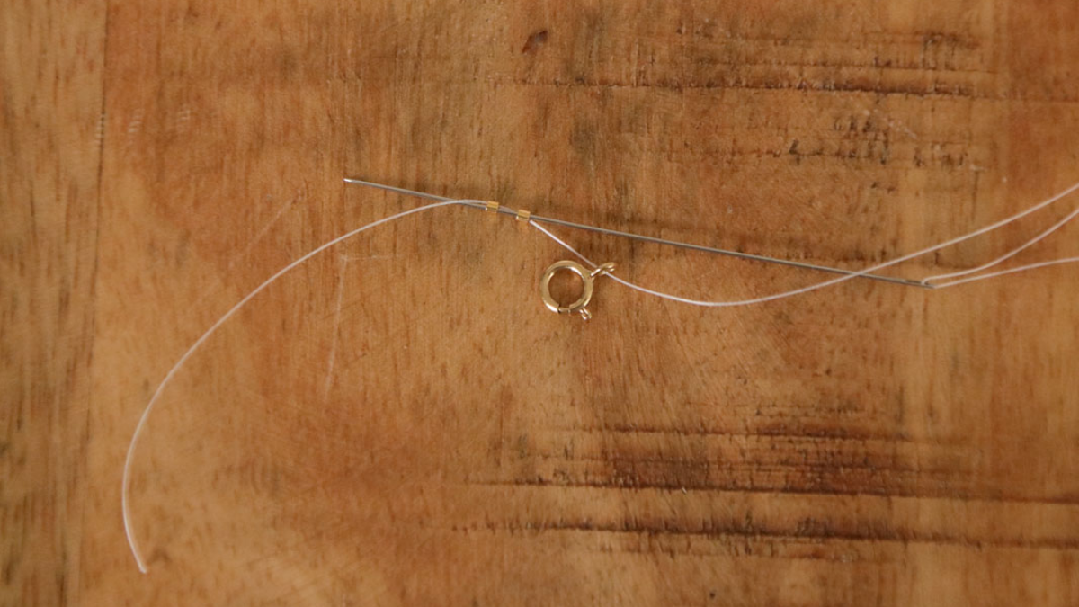 Bracciale di frutta fai da te con perline di semi : Tappa 1 Bracciale di frutta fai da te con perline di semi : Tappa 1