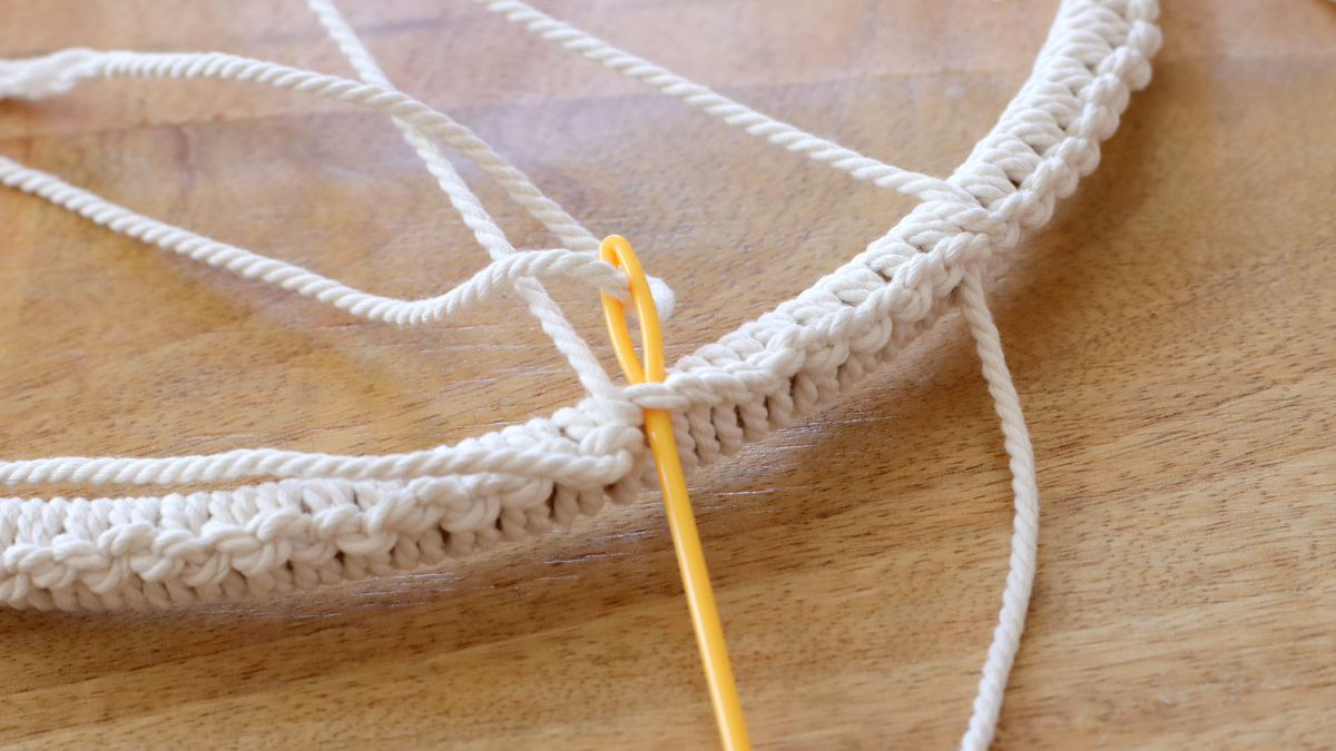 Fai da te Pampa secca e specchio in macramè : Tappa 5 Fai da te Pampa secca e specchio in macramè : Tappa 5