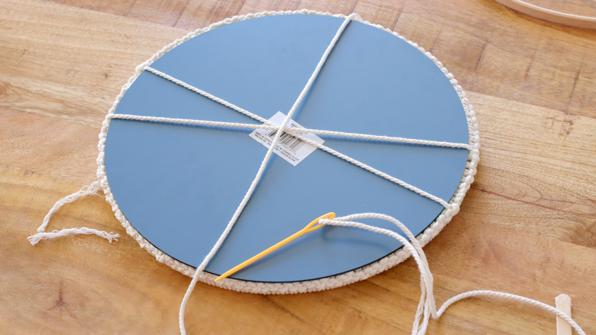 Fai da te Pampa secca e specchio in macramè : Tappa 8 Fai da te Pampa secca e specchio in macramè : Tappa 8