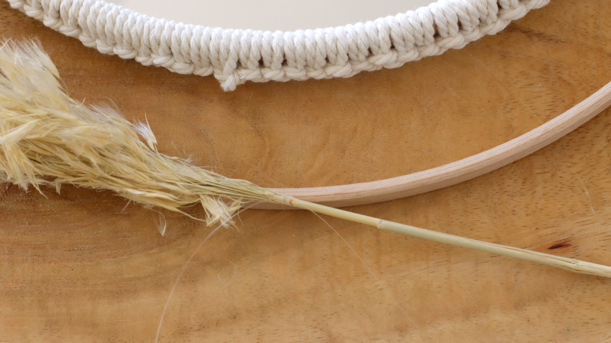 Fai da te Pampa secca e specchio in macramè : Tappa 10 Fai da te Pampa secca e specchio in macramè : Tappa 10