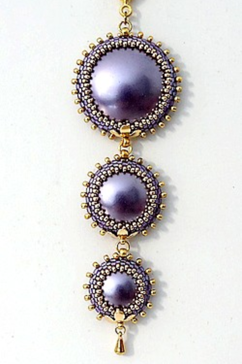 Schema Ciondolo Takamata con cabochon di Puca con perline Miyuki Schema Ciondolo Takamata con cabochon di Puca con perline Miyuki