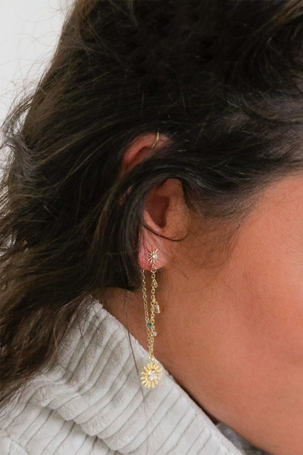 Schema Orecchini a catena con strass fai da te Schema Orecchini a catena con strass fai da te