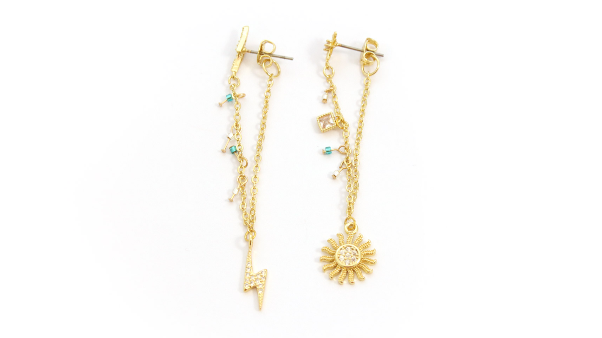 Orecchini a catena con strass fai da te : Tappa 2 Orecchini a catena con strass fai da te : Tappa 2