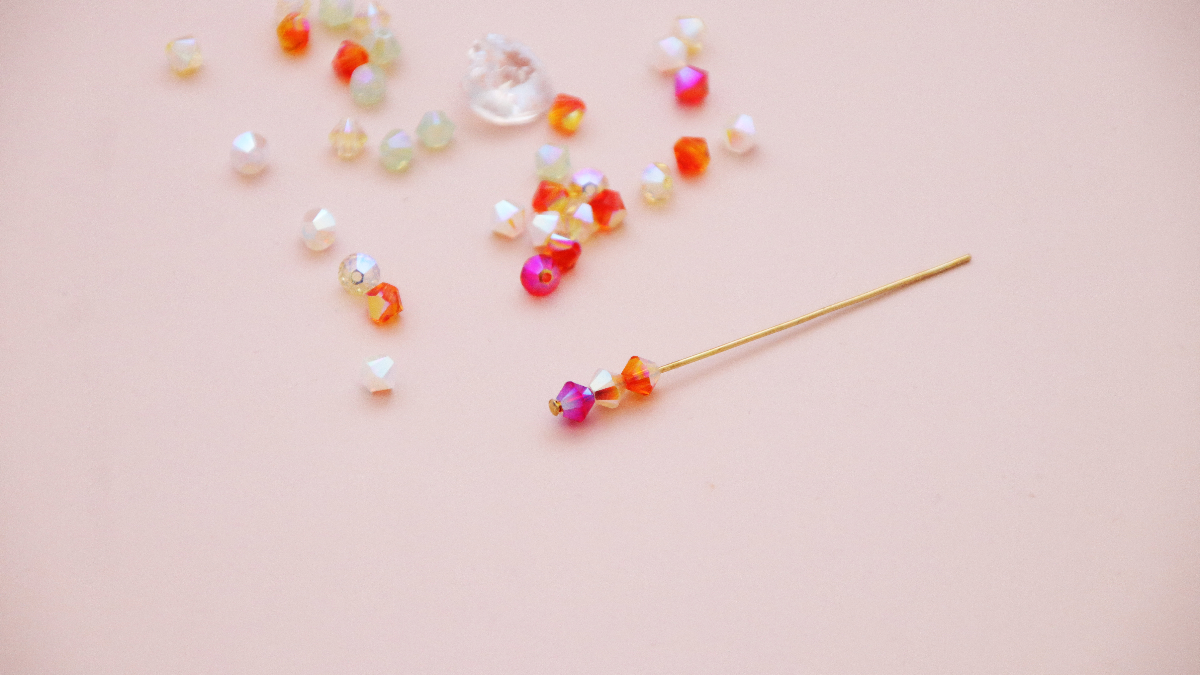 Orecchini a catena LOVE heart and link PureCrystal : Tappa 1 Orecchini a catena LOVE heart and link PureCrystal : Tappa 1