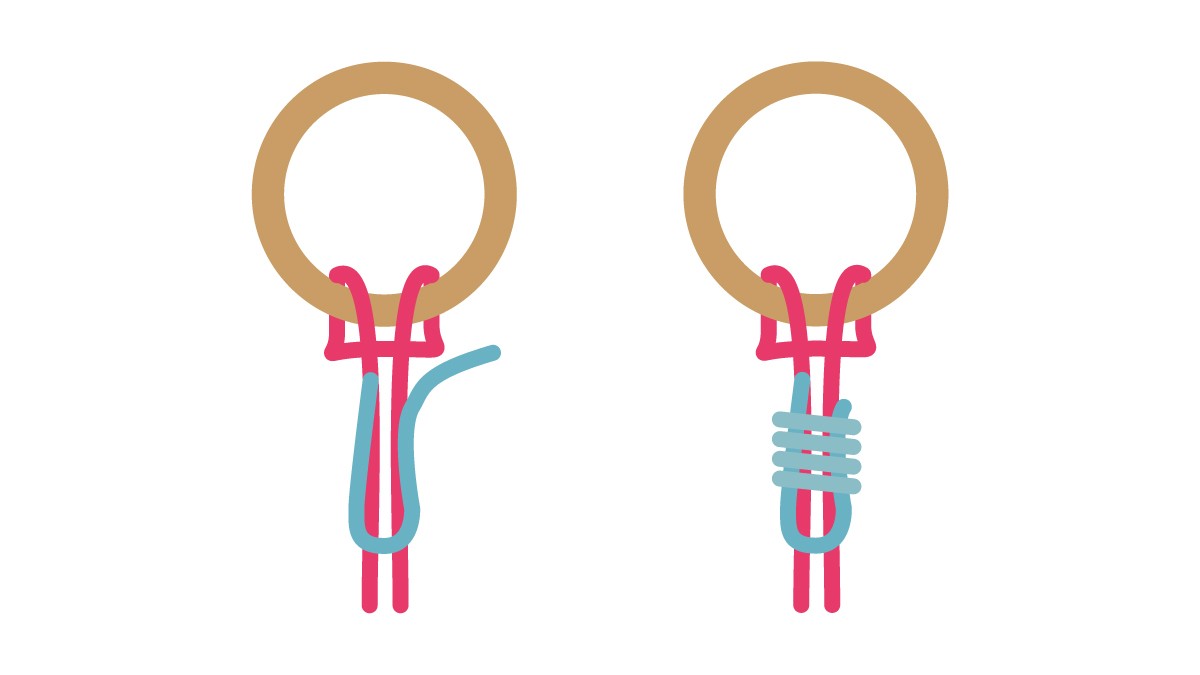 Sospensione della pianta in corda macramé : Tappa 2 Sospensione della pianta in corda macramé : Tappa 2