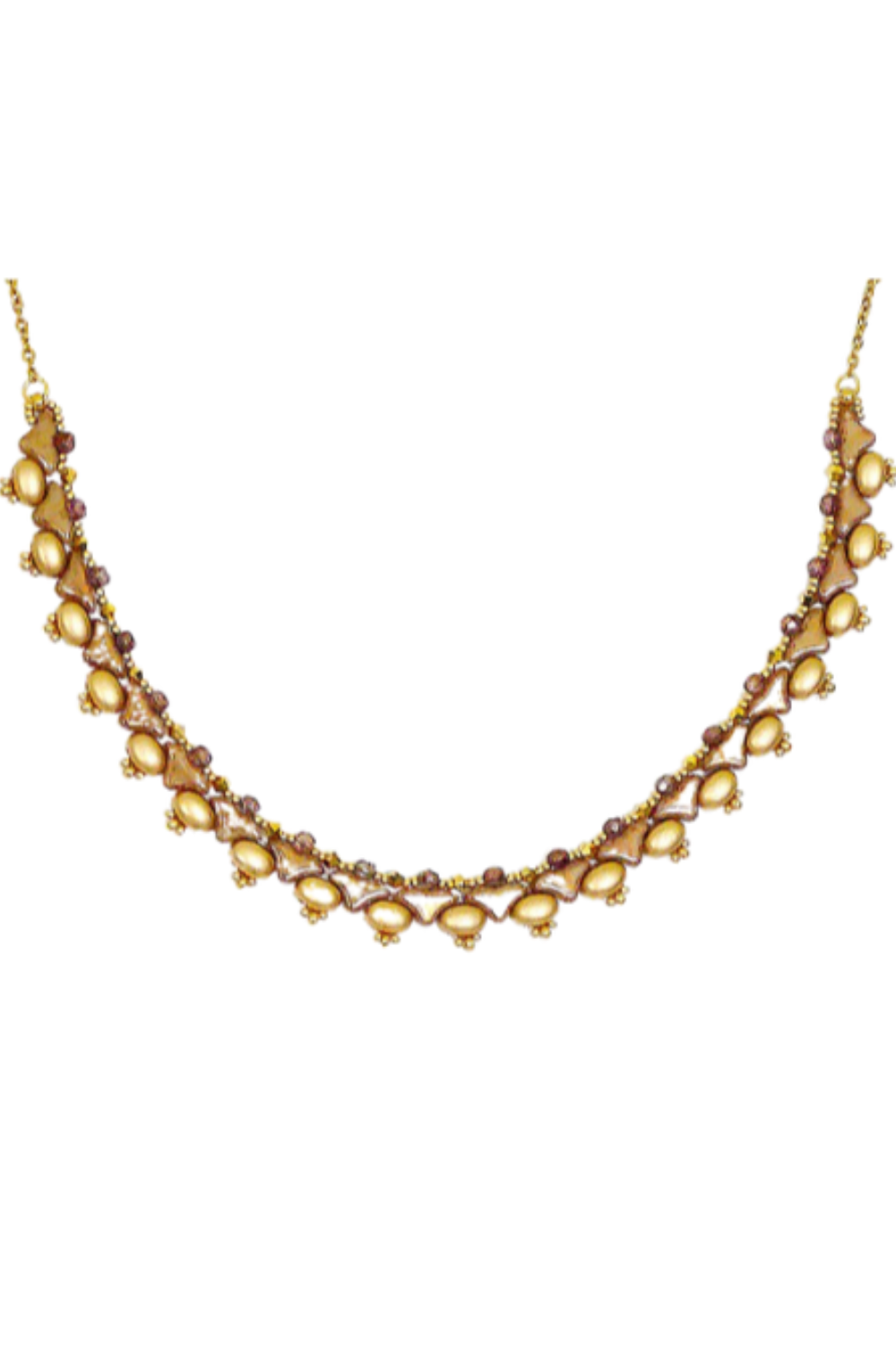 Schema Collana Florence con perle di vetro Helios e Samos di Puca e perline Miyuki Schema Collana Florence con perle di vetro Helios e Samos di Puca e perline Miyuki