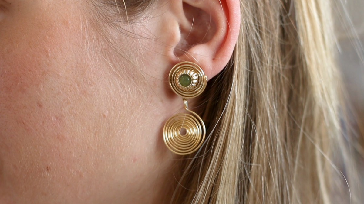 Schema Orecchini a spirale in filo d'oro Schema Orecchini a spirale in filo d'oro