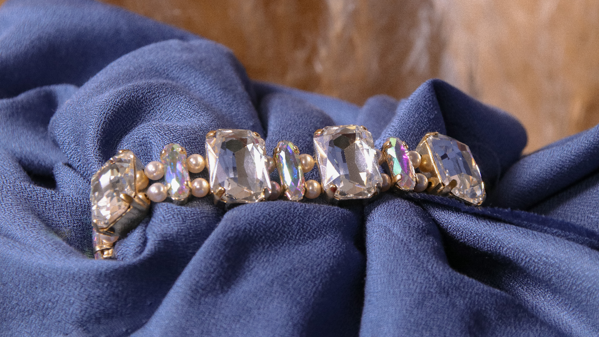 Schema Tutorial per bracciali di cristallo per grandi bracciali da sera Schema Tutorial per bracciali di cristallo per grandi bracciali da sera