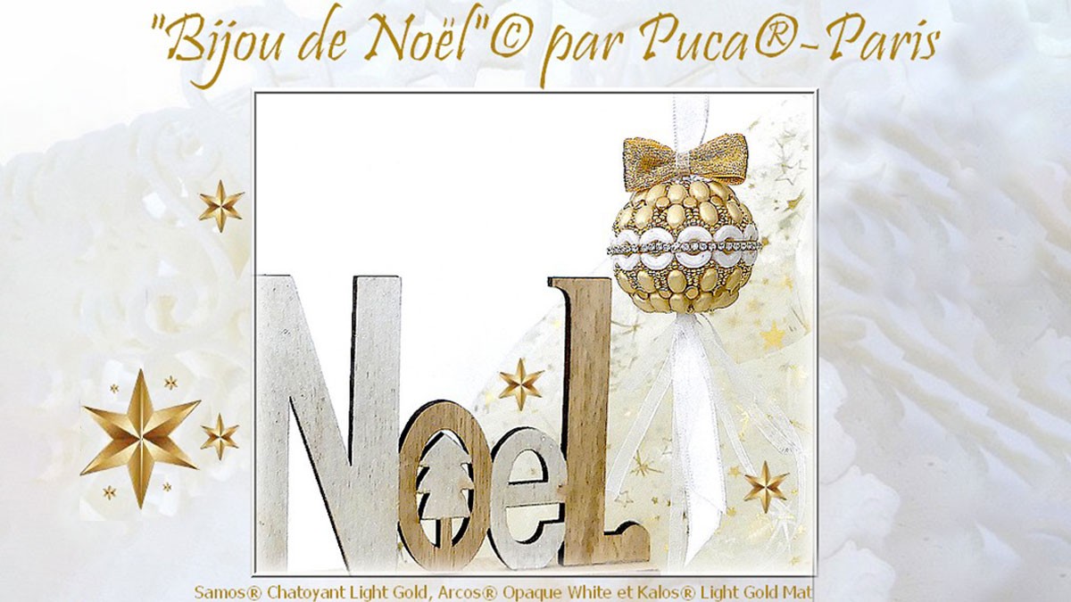 Schema Gioielli natalizi fai da te con le perle di vetro Samos di Puca Schema Gioielli natalizi fai da te con le perle di vetro Samos di Puca