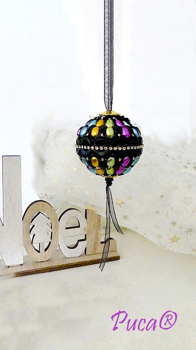 Schema Gioielli natalizi fai da te con le perle di vetro Samos di Puca Schema Gioielli natalizi fai da te con le perle di vetro Samos di Puca