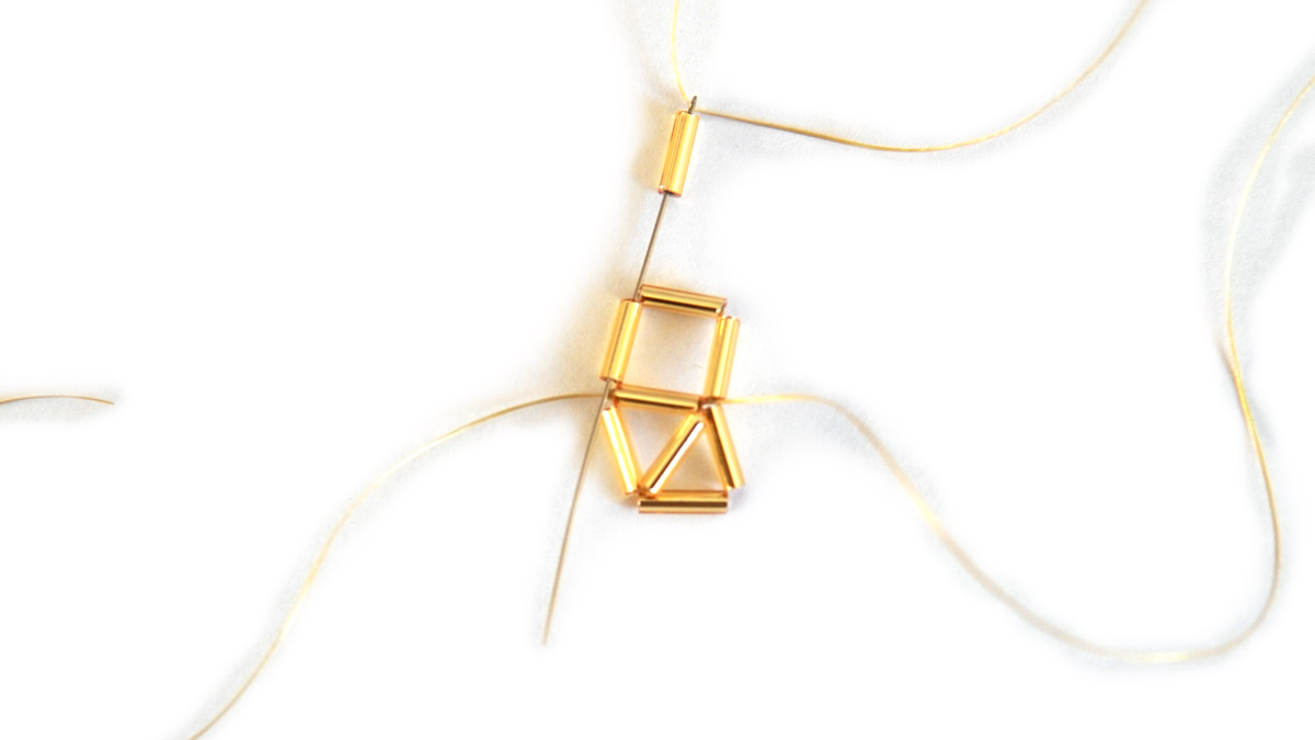 Miyuki Bugles 3D perline stella stile himmeli : Tappa 4 Miyuki Bugles 3D perline stella stile himmeli : Tappa 4