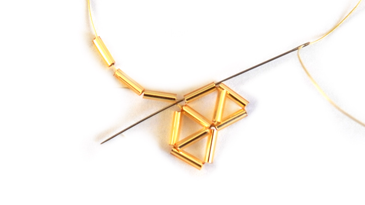 Miyuki Bugles 3D perline stella stile himmeli : Tappa 5 Miyuki Bugles 3D perline stella stile himmeli : Tappa 5