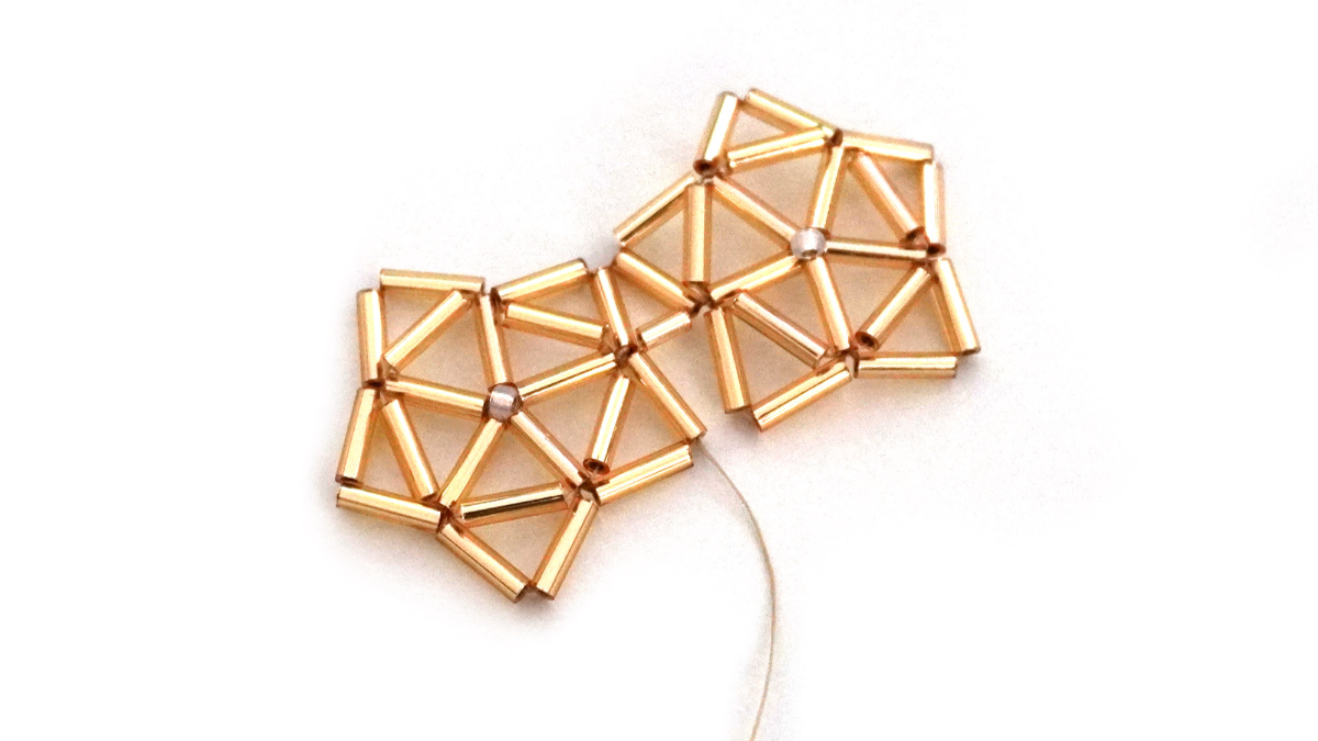 Miyuki Bugles 3D perline stella stile himmeli : Tappa 10 Miyuki Bugles 3D perline stella stile himmeli : Tappa 10