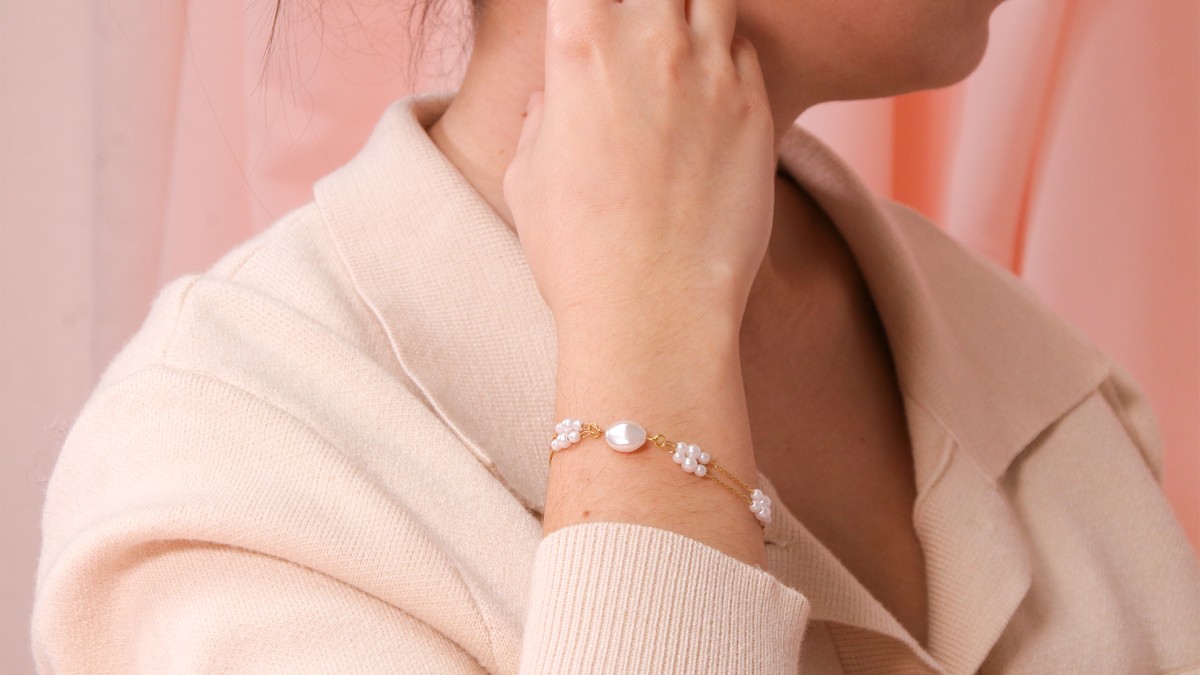 Schema Bracciale a catena in madreperla Schema Bracciale a catena in madreperla