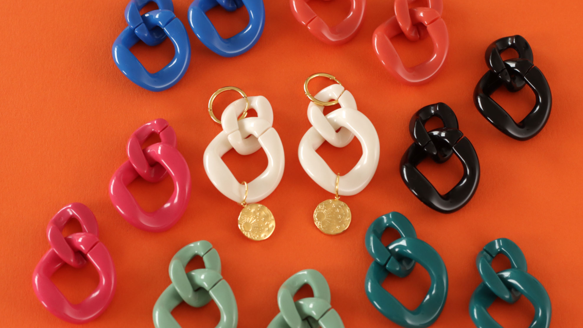 Schema Orecchini a maglie grandi in acrilico fai da te Schema Orecchini a maglie grandi in acrilico fai da te