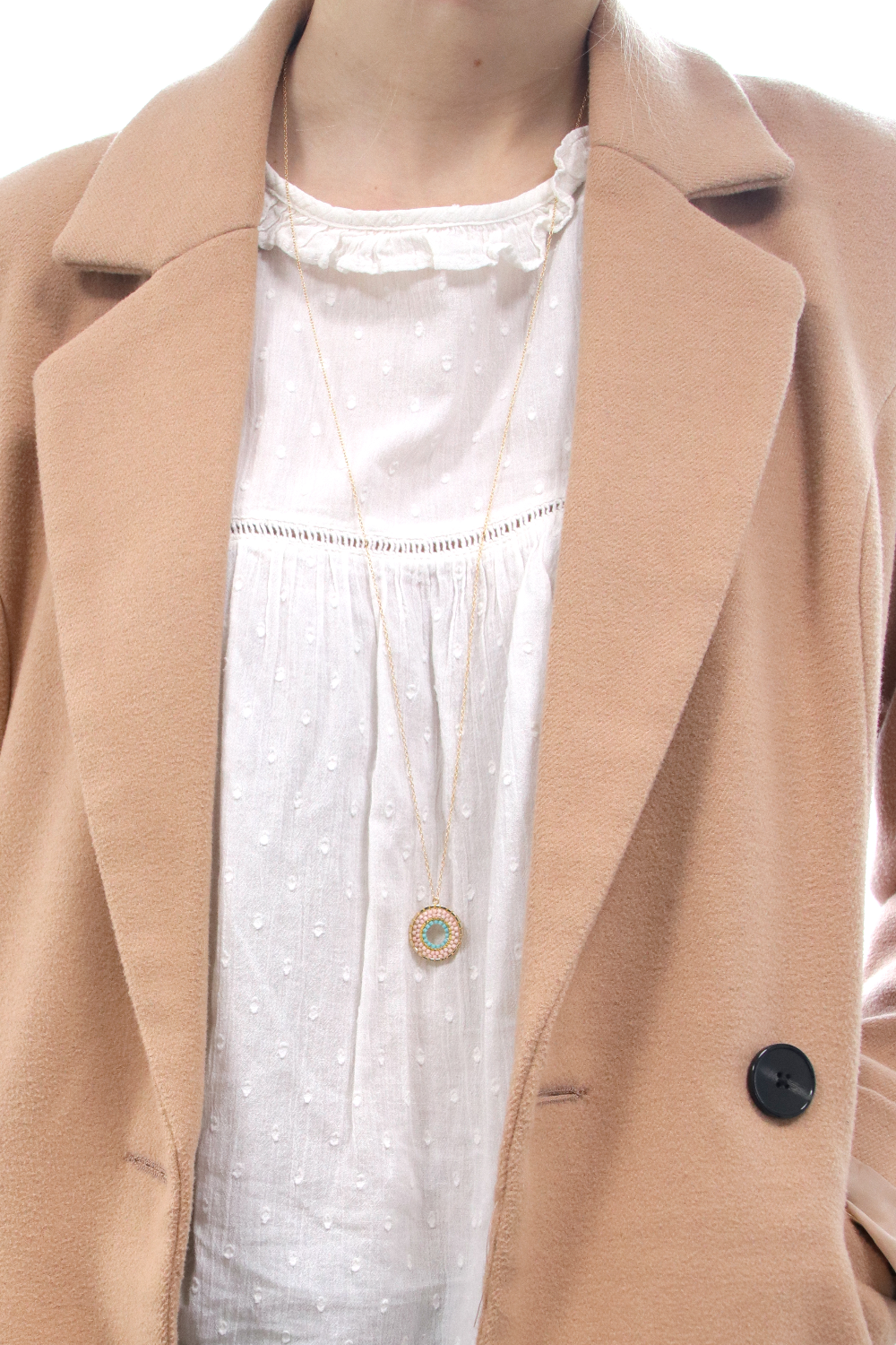 Schema Collana Miyuki con ciondolo rotondo Brick Stitch Schema Collana Miyuki con ciondolo rotondo Brick Stitch