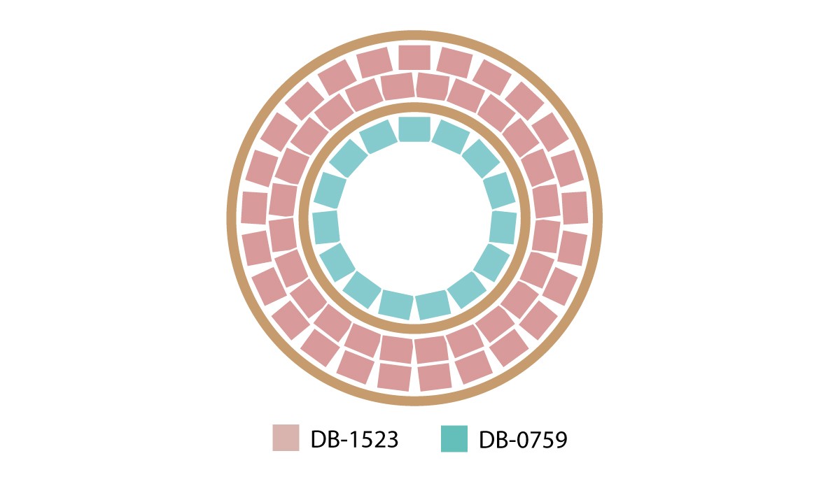 Schema Collana Miyuki con ciondolo rotondo Brick Stitch Schema Collana Miyuki con ciondolo rotondo Brick Stitch