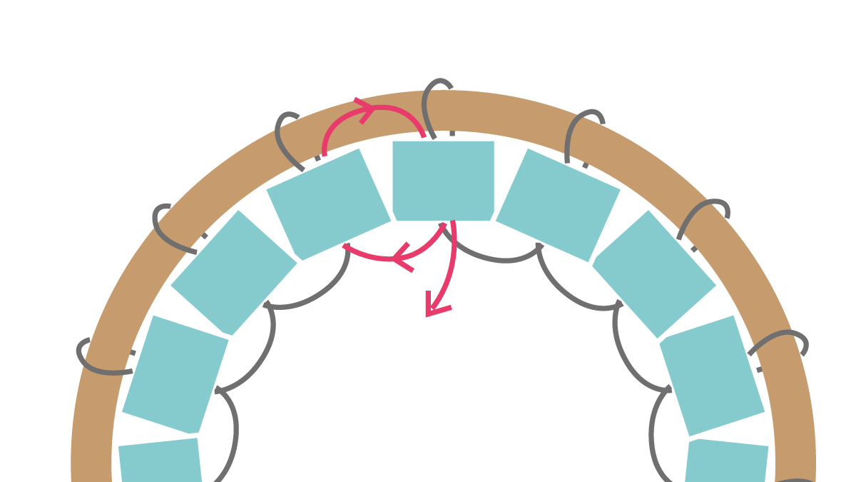 Collana Miyuki con ciondolo rotondo Brick Stitch : Tappa 4 Collana Miyuki con ciondolo rotondo Brick Stitch : Tappa 4