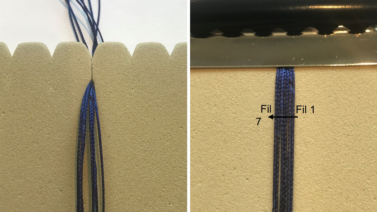 Bracciale da uomo in micro macramè : Tappa 1 Bracciale da uomo in micro macramè : Tappa 1