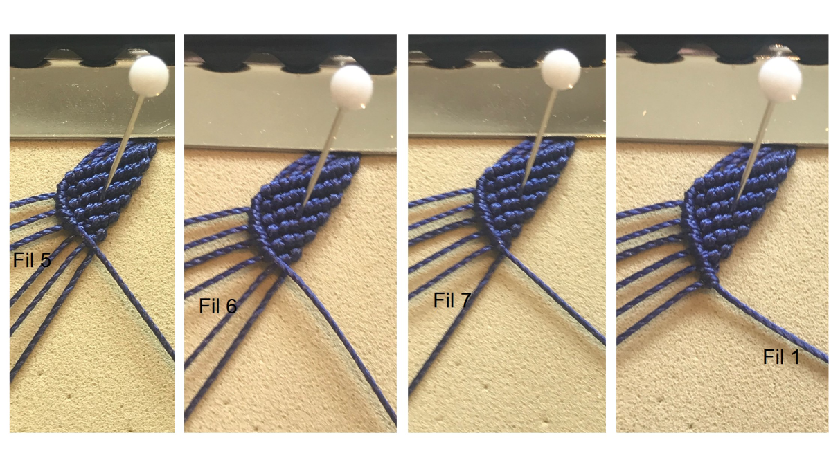 Bracciale da uomo in micro macramè : Tappa 19 Bracciale da uomo in micro macramè : Tappa 19