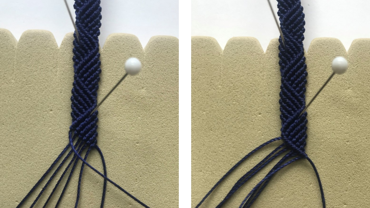 Bracciale da uomo in micro macramè : Tappa 29 Bracciale da uomo in micro macramè : Tappa 29