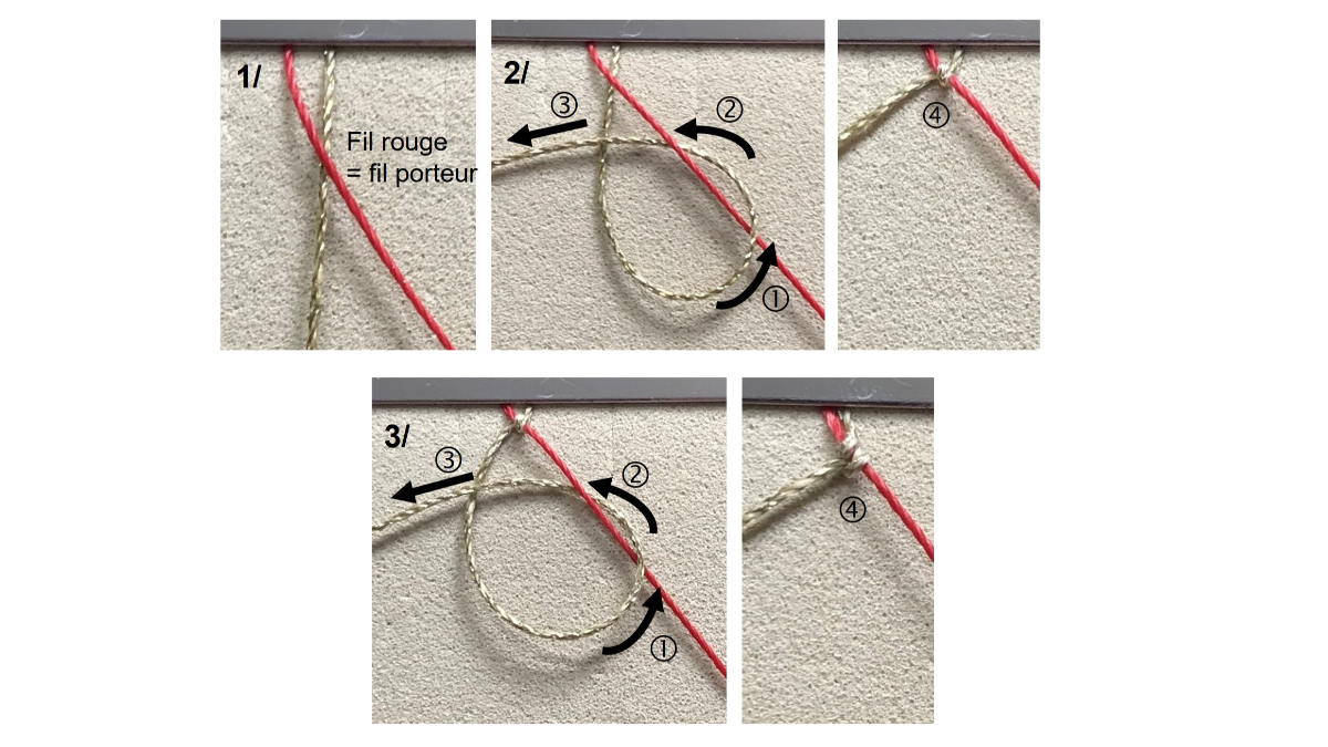Bracciale in micro-macramè e pietre preziose : Tappa 2 Bracciale in micro-macramè e pietre preziose : Tappa 2