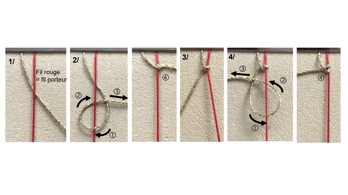 Bracciale in micro-macramè e pietre preziose : Tappa 3 Bracciale in micro-macramè e pietre preziose : Tappa 3