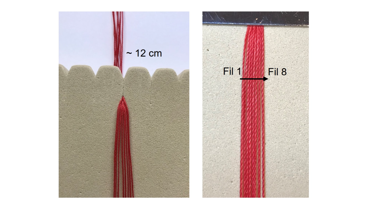 Bracciale in micro-macramè e pietre preziose : Tappa 6 Bracciale in micro-macramè e pietre preziose : Tappa 6