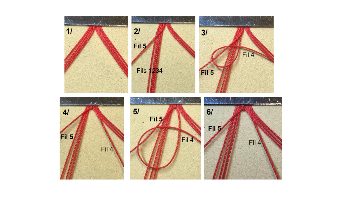 Bracciale in micro-macramè e pietre preziose : Tappa 7 Bracciale in micro-macramè e pietre preziose : Tappa 7