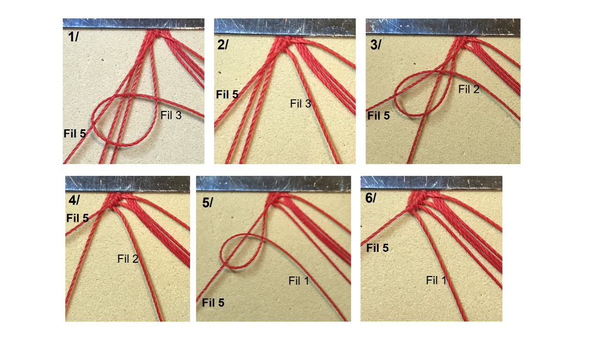 Bracciale in micro-macramè e pietre preziose : Tappa 8 Bracciale in micro-macramè e pietre preziose : Tappa 8