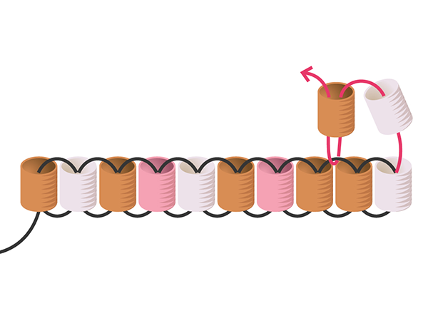 Orecchini a doppio punto luce con perle di seme : Tappa 4 Orecchini a doppio punto luce con perle di seme : Tappa 4