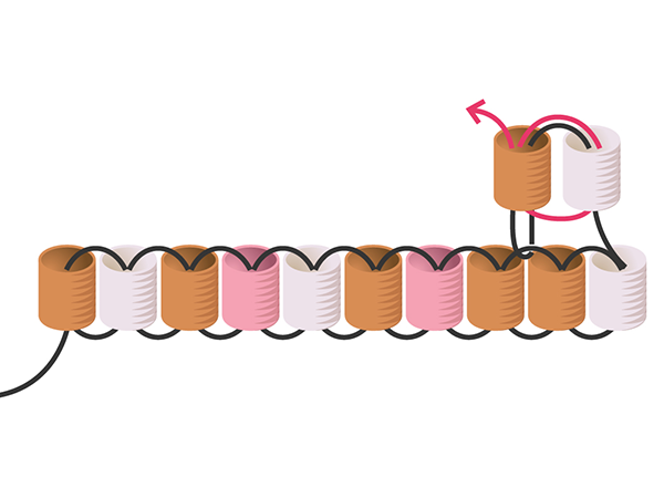 Orecchini a doppio punto luce con perle di seme : Tappa 5 Orecchini a doppio punto luce con perle di seme : Tappa 5