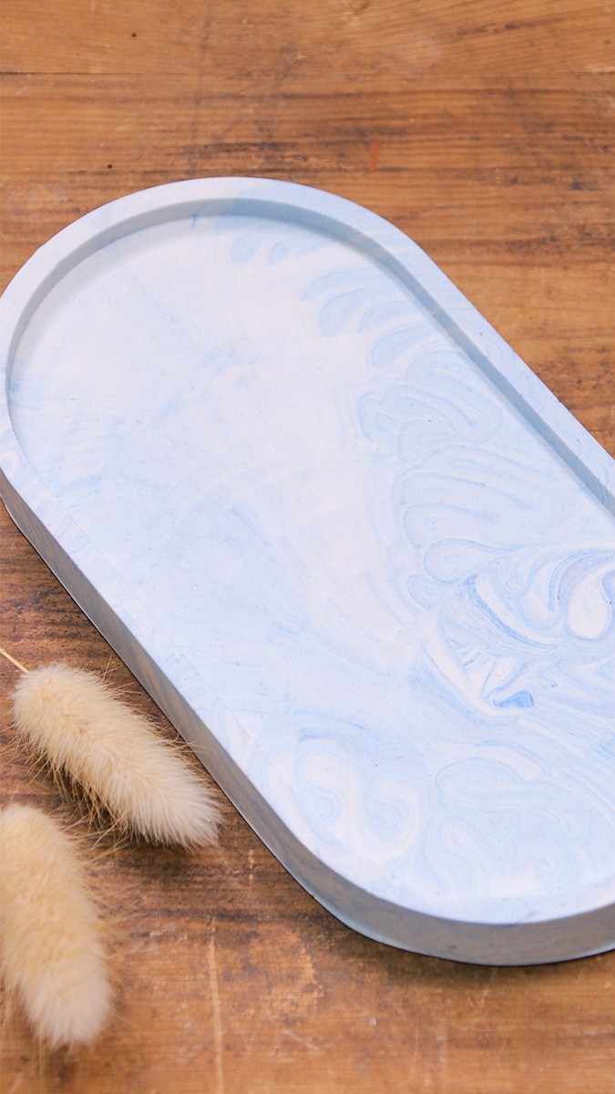 Schema Fai da te in gesmonite: portasapone e vassoio in marmo Schema Fai da te in gesmonite: portasapone e vassoio in marmo