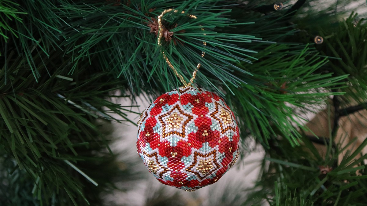 Schema Diagramma Miyuki 3D Christmas Bauble in Peyote circolare Schema Diagramma Miyuki 3D Christmas Bauble in Peyote circolare