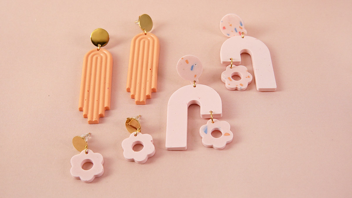 Schema Orecchini in Jesmonite con effetto Terrazzo Schema Orecchini in Jesmonite con effetto Terrazzo