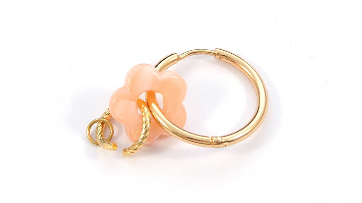 Orecchini Peach Fuzz fai da te facili da realizzare : Tappa 3 Orecchini Peach Fuzz fai da te facili da realizzare : Tappa 3