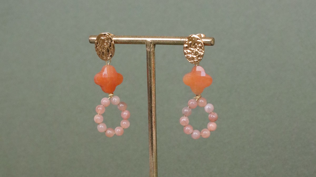 Schema Orecchini pendenti in pietra naturale Schema Orecchini pendenti in pietra naturale