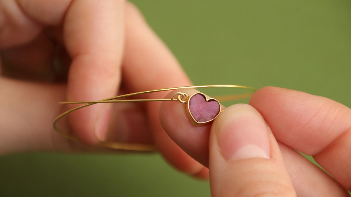 Bracciale multigiro, perle di pietra naturale rosa e malva : Tappa 5 Bracciale multigiro, perle di pietra naturale rosa e malva : Tappa 5