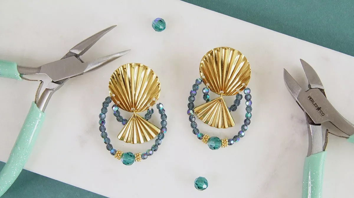 Schema Orecchini a ventaglio placcati oro con perle Preciosa Schema Orecchini a ventaglio placcati oro con perle Preciosa