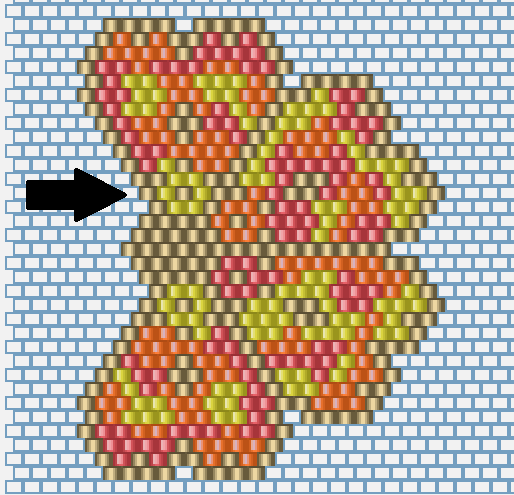 Orecchini con fiori intrecciati a punto mattone : Tappa 1 Orecchini con fiori intrecciati a punto mattone : Tappa 1