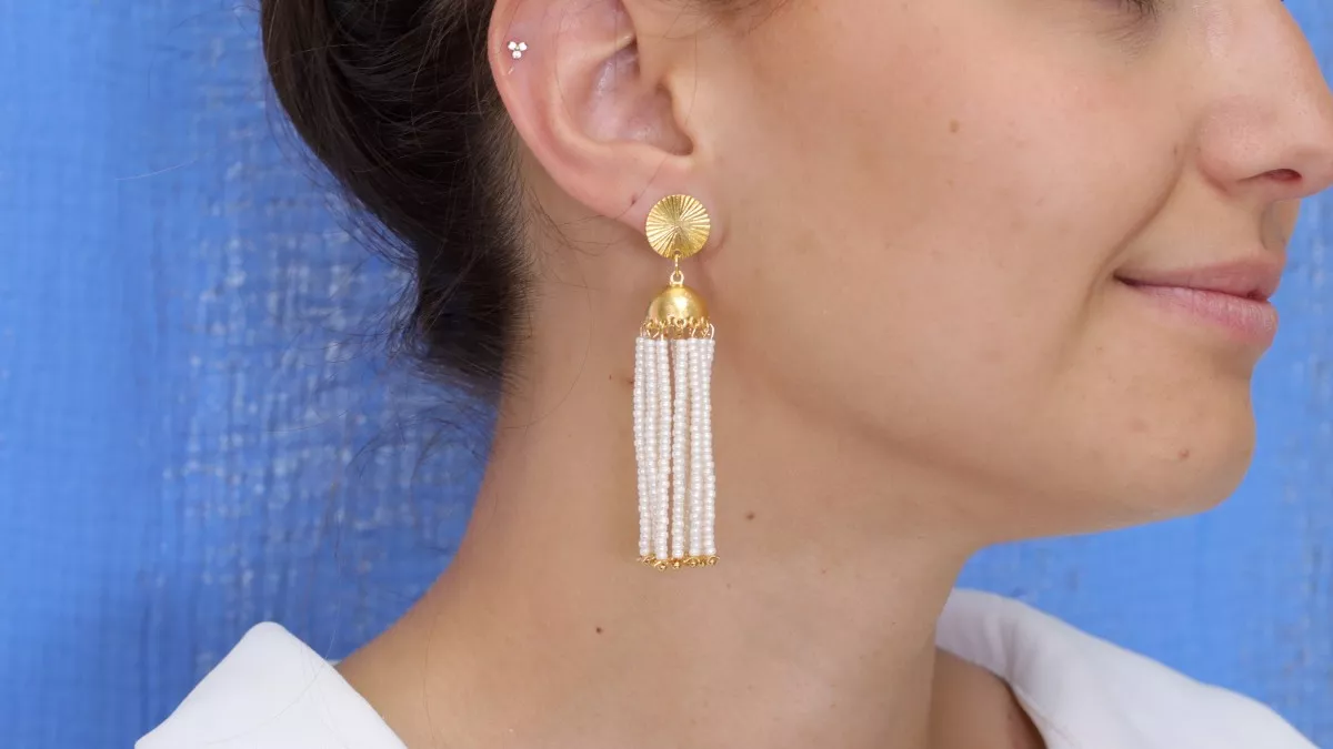 Orecchini pendenti indiani Coupoles Jhumka Orecchini pendenti indiani Coupoles Jhumka