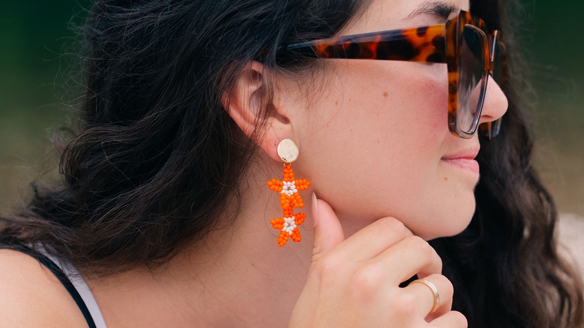 Orecchini pendenti a forma di stella marina Orecchini pendenti a forma di stella marina